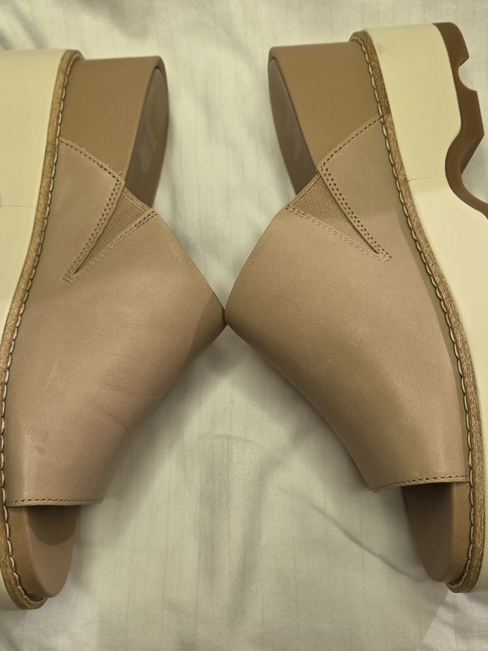 Sorel Women's Joanie IV Honest Beige Platform Slide Heeled Sandals - NWOB - Sz 8 - Picture 5 of 8